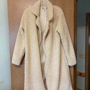 Cozy Cream Teddy Coat M NO TAGS